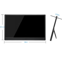 Draagbare monitor 15,6 inch 1080P USB-C ultradunne reismonitor met standaard voor laptop, switch en gaming, IPS scherm