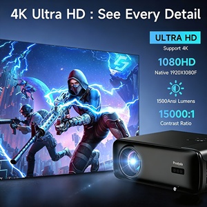 Nouveau projecteur TV Linux 1500 ANSI 1080P 4K avec autofocus et Wi-Fi 6 pour home cinéma et présentations - Product Image 6