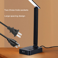 1100W LED américain Standard USB charge Type C prise lumière chambre hôtel réglage intelligent lampe de chevet bureau Table lumière
