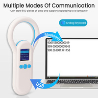 Lector de microchip para animales S20 RFID EMID 134,2 KHz/125KHz Interfaz de comunicación USB de frecuencia
