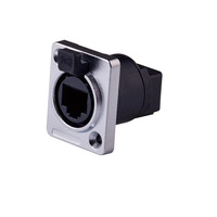Prise RJ45 étanche IP65 IP67 à montage sur panneau, connecteur circulaire pour transmission de signal d'affichage et réseau