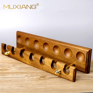 MUXIANG Walnut Wood <b>Pipe</b> <b>Stand</b> 7 Position Solid Wood <b>Pipe</b> Holder Display Rack For Smoking <b>Pipes</b> - Product Image 4