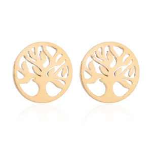 <span class=keywords><strong>Orecchini</strong></span> a Perno Vintage Economici all'Ingrosso con <span class=keywords><strong>Albero</strong></span> <span class=keywords><strong>della</strong></span> <span class=keywords><strong>Vita</strong></span> per Matrimonio e Fidanzamento in <span class=keywords><strong>Acciaio</strong></span> Inossidabile Argento/Oro/Oro Rosa/Nero - Product Image 5