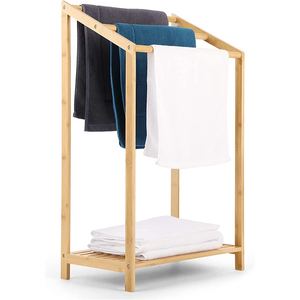 Đơn Lập 3 Tier Tre Chăn Hiển Thị Đứng Khăn Giá Với Lưu Trữ Kệ Cho Phòng Khách Phòng Tắm Tổ Chức - Product Image 3