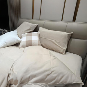 Sang Trọng Ren Trim Thêu Duvet Bìa Tấm Phẳng Vỏ Gối Phòng Ngủ Trang Trí Nội Thất Tùy Chỉnh Kích Thước Có Thể Giặt Bông 4-Mảnh Bộ Đồ Giường Bộ - Product Image 2