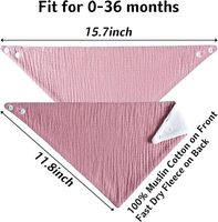 Nouveauté : Bavoirs et Bandanas en Mousseline de Coton pour Bébé, Anti-Bactériens, Écologiques, Lavables, Fermeture à Boutons, Couleurs et Logo Personnalisables