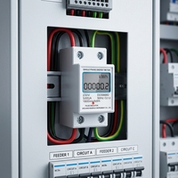 HUZI DDS6682 2P Din Rail Energy Meter Perlindungan Segel Timbal Layar LCD Casing Tahan Api Dukungan Kustomisasi
