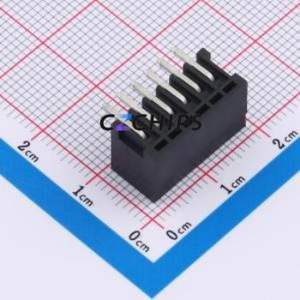 DB2ERC-2.54-6P-BK Plug-in Terminal Block Bent Lead Through Hole,P=2.54mm Board-to-Board / Socket - Closed 1x6P 2.54mm Black - Product Image 2
