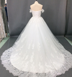 Nuevo Vestido de Novia de Diseñador <span class=keywords><strong>2022</strong></span>, Vestido de Novia de Tul con Hombros Descubiertos, Vestido de Matrimonio - Product Image 5
