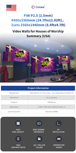 Abd'de spor Bar için Canbest Fiw P1.86 1.86Mm 10240x33.mm 33.59X6.29Ft kapalı Led duvar tipi Video ekranı ekran - Product Image 6