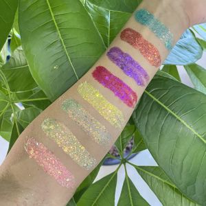 อายแชโดว์เจลครีมกันน้ำแบบวีแกน ผสมกลิตเตอร์ สำหรับแต่งหน้า ติดทนนาน ใช้ได้กับผิวกาย ใบหน้า และเส้นผม - Product Image 6