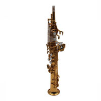 Bb Sopranino Saxophone New Design Pro Level Yellow Brass Gold Lacquer Built in Neck Woodwind Instrument