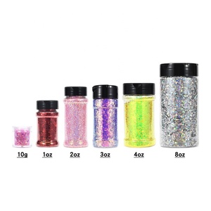 Bocaux à paillettes de 2 oz, fourniture d'usine, vente en gros de paillettes holographiques pour l'artisanat et la décoration, 4 oz, 8 oz, 16 oz - Product Image 2