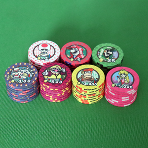 ชุดชิปโป๊กเกอร์เซรามิกซูเปอร์มาริโอพิมพ์ลายตามสั่งตัวอย่างฟรีชิปคาสิโนธีมเกมการพนันโทเค็น - Product Image 4