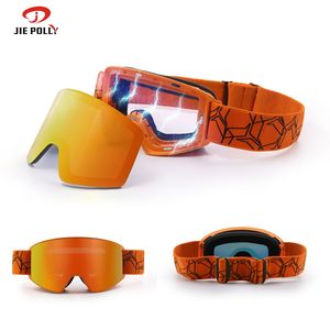 <b>Ski</b> Goggles Cylindrical Lens Pc Material Children Magnetic Attachment Outdoor Protection - Product Image 4