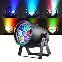 Projecteur PAR 7x40W 4-en-1 Effet Œil d'Abeille avec Contrôleur DMX512 RGB, Zoom, Lumière de Scène 2800K-8500K, Filtre CTO