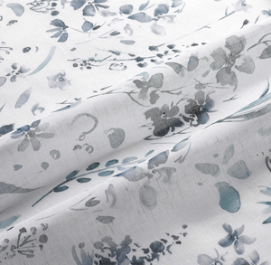 <span class=keywords><strong>Tende</strong></span> da cucina blu <span class=keywords><strong>grigio</strong></span> polveroso con fiori lunghi 45 pollici piccole <span class=keywords><strong>tende</strong></span> rustiche per finestre in <span class=keywords><strong>lino</strong></span> di fattoria - Product Image 5