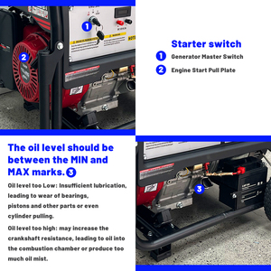 Máy phát điện chạy xăng di động <span class=keywords><strong>4500</strong></span> 3.2kva 3200 <span class=keywords><strong>Watt</strong></span> 3500w, khởi động tự động 10kva, 4 thì, công suất cao - Product Image 3