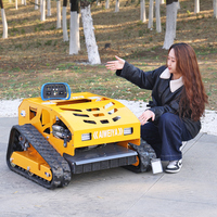 Tondeuse robotisée à chenilles homologuée CE EPA, à essence, télécommandée, pour la tonte des pentes montagneuses et des vignobles