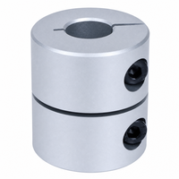 Accouplement rigide en aluminium léger de qualité supérieure, coupleur d'arbre à faible inertie, connecteur anodisé argenté pour l'automatisation industrielle