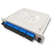 Diskon besar Pabrik Outlet tipe kaset PLC Fiber Optical Splitter 1*8 SC APC/UPC FTTH Fiber Optic Splitter
