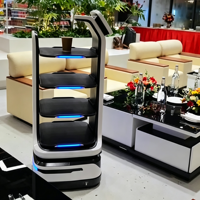 Robot de livraison intelligent commercial haute capacité, robot de service alimentaire autonome pour restaurant, hôtel, service de restauration
