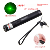 Stylo pointeur laser zoomable en aluminium Rs 303 avec faisceau LED vert longue portée, rechargeable par USB, indice de protection IP65, idéal pour le camping et les présentations