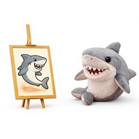 Peluches Requin Ultra Douces avec Rembourrage en Coton PP, Longues Peluches en Polyester Anti-Stress, Cadeau d'Anniversaire - Conception Personnalisée, Faible MOQ, Direct Usine