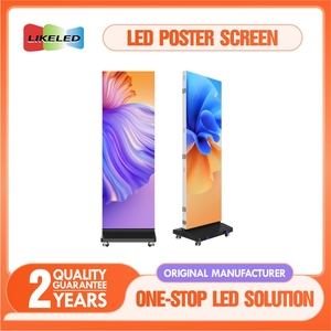 Ba lần dẫn Áp phích màn hình tiết kiệm năng lượng có thể gập lại dẫn Áp phích Bảng điều khiển siêu mỏng xách tay tri-gấp dẫn Áp phích màn hình - Product Image 5