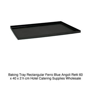 ถาดอบเหล็กสีน้ำเงินทรงสี่เหลี่ยม 60 × 40 × 2 ซม. มุมตรง - Product Image 2