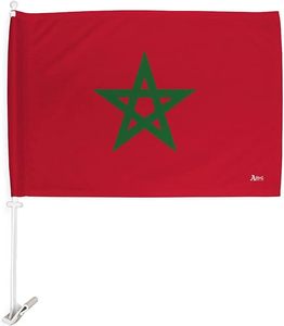 Digital Printed Wholesale 30x45cm 12x18inch Digital Printed Moroccan Country <b>Flag</b> Custom Morocco Car <b>Flag</b> - Product Image 3