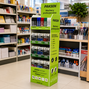 Marker Pen Display Corrugated Paper Floor <b>Stand</b> 4-Tier Rack For Permanent Marker Boxes Hardware Retail Rack - Product Image 3