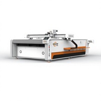 Mesin Pemotong Kain Nonwoven Otomatis CNC Flatbed, Peralatan Pemotong Tekstil Presisi untuk Bengkel Garmen