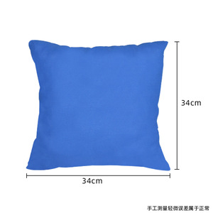 Almohada Lumbar de Color Sólido Azul, Cojín de Soporte Ergonómico de Algodón y Poliéster para Dormir en Casa - Product Image 3