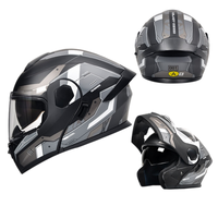 Casque de moto intégral certifié DOT en ABS, design modulaire rabattable pour la modification/amélioration, utilisation quatre saisons, taille 55-62 cm, M-XXL