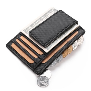 Men's Minimalist Wallet with RFID Blocking Carbon Fiber Card Holder Money Clip and Anti-Theft Feature - Product Image 3