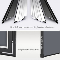 Écran de projection à cadre fixe de 92 à 250 pouces, gris, 4K 8K Ultra HD, écran de projection de cinéma anti-reflet de la lumière ambiante, home cinéma