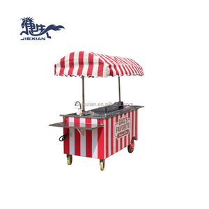 JX-CR180 Aluminum Mobile Food Stand Snack Stall and Cart for Sale for Candy and Ice Trailer Type - Product Image 4