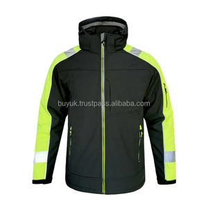 Veste d'hiver matelassée pour homme en mélange de coton avec bandes réfléchissantes, haute visibilité, personnalisable, vente en gros, super promotion - Product Image 1