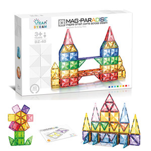 CBTOYS <span class=keywords><strong>MAG</strong></span>-PARADISE <span class=keywords><strong>Mega</strong></span> Pack de Bloques Magnéticos de Lujo, Juego de Construcción Interactivo para Padres e Hijos, Regalo de Cumpleaños para Mayores de 3 Años - Product Image 4