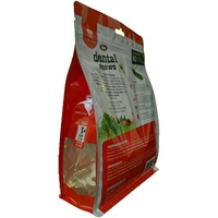 Sac à soufflet inférieur avec trou de suspension ou poignée, en matériau mat, feuille d'aluminium et PP, thermoscellable