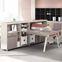 Ensemble de chaise et de bureau d'ordinateur en bois moderne, directement de l'usine, 1/2/3/4/6 places, bureau pour le personnel, table d'écran, ergonomique et durable