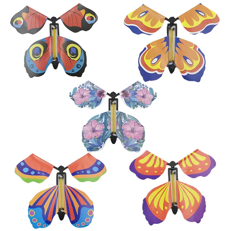 2022 yaratıcı uçan kelebek renkli sihirli kağıt kelebek roman sihirli kelebek çocuk sihirli sahne oyuncaklar
