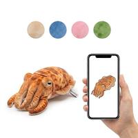 Peluche personnalisée de seiche mouchetée réaliste, manteau brun marbré, tentacules souples suspendus, jouet mascotte marin benthique sur mesure