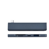 Base de Conexión USB 3.0 Tipo-C Seis en Uno, 4K HD, Aleación de Aluminio, con Extensor Inalámbrico para Portátil - En Stock
