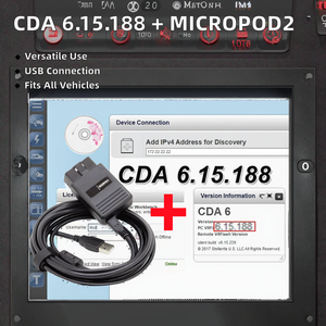 CdA 6.15.188 phần mềm với USB micropod2 Scanner Flash downloader cda6 + micropod2 xe công cụ Chẩn đoán động cơ phân tích loại - Product Image 2