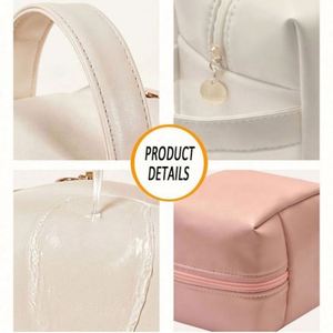 Pochette de voyage portable personnalisée en cuir PU imperméable avec fermeture éclair pour cosmétiques et maquillage – Vente en gros - Product Image 6