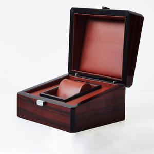 Jujube-caja de reloj de alta gama, caja de madera para pintura de piano, caja de exhibición de almacenamiento de reloj, Color Rojo - Product Image 5