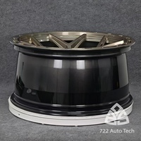 Jantes monobloc forgées sur mesure 722Auto, noires et dorées, concaves profondes, 18, 19, 20, 21, 22 pouces, 5x112, 5x120 pour BMW, Mercedes AMG, Audi RS