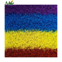 AAG Synthetischer Kunststoff-Rasenteppich Schwarz Weiß Rot Grau Braun Lila Rosa Blau Künstlicher Rasen für Garten Promotion